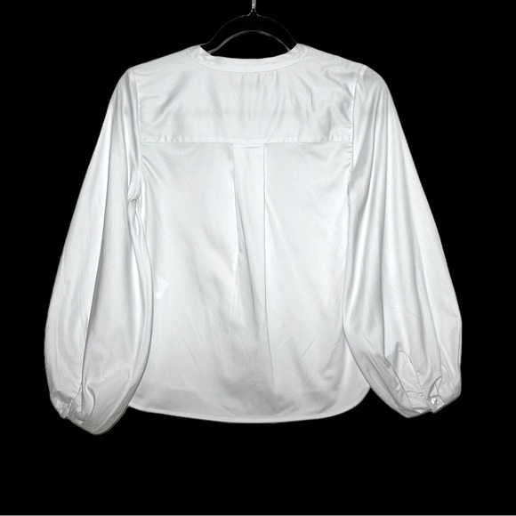 NWT Madewell V-Neck Long-Sleeve Cotton Top in White, Sizes XXS, XS, and M - Picture 6 of 13